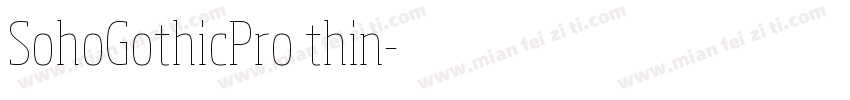 SohoGothicPro thin字体转换